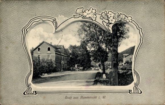 Passepartout Ak Rummenohl Hagen in Westfalen Ruhrgebiet, Straßenpartie, Hotel Dresel