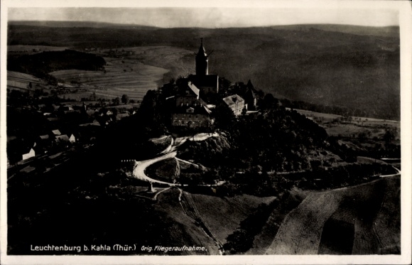 Ak Seitenroda in Thüringen, Leuchtenburg bei Kahla, Fliegeraufnahme