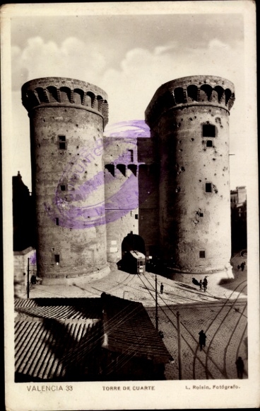 KP Valencia City Spain, Dwie Wieże, Torre de Cuarte, Fotograf L. Roisin