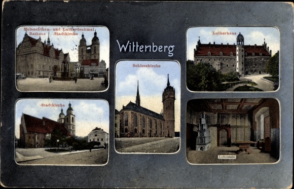 PC Lutherstadt Wittenberg in Saxony Anhalt, Lutherhaus, Stadtkirche, Lutherstube, Schlosskirche
