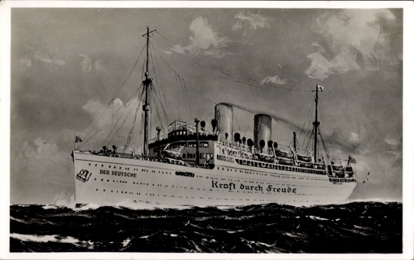 Ak Dampfer Der Deutsche, KDF