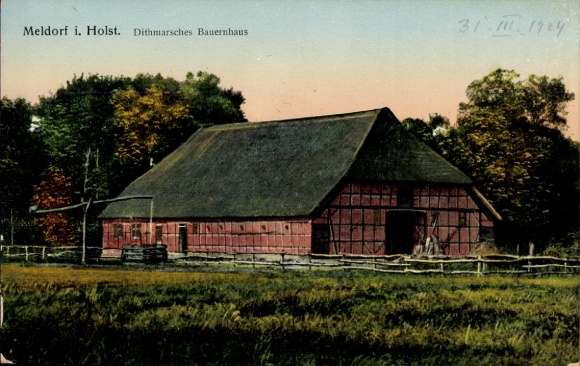 Ak Meldorf in Holstein, Dithmarsches Bauernhaus