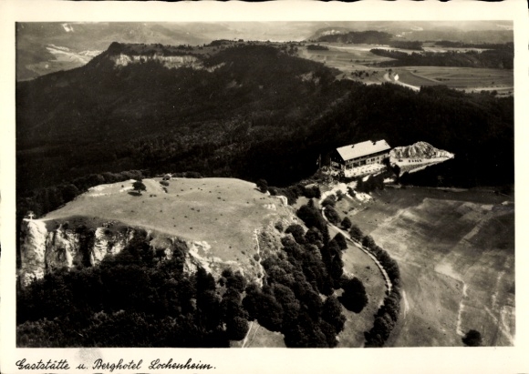 Postcard Weilstetten Balingen in Württemberg, Lochen, Lochenheim, aerial view of the mountain hotel, surrounding
