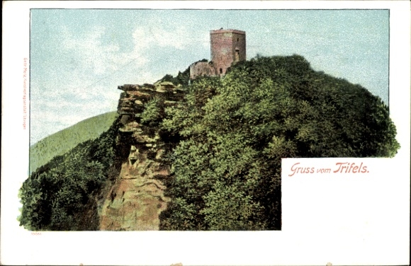 Postcard Annweiler am Trifels Palatinate, Castle