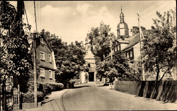 Ak Meuselbach Schwarzmühle Schwarzatal in Thüringen, Karl Marx Street