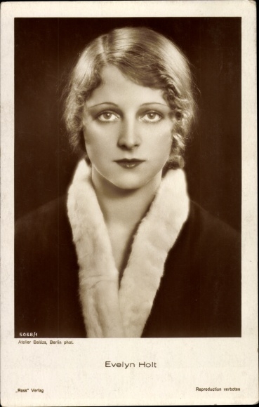 Ak Schauspielerin Evelyn Holt, Portrait, Ross Verlag 5068/1