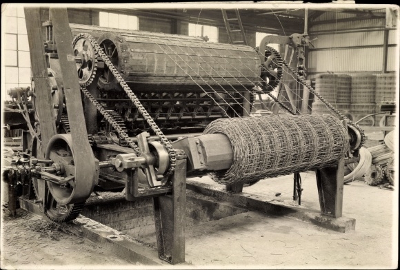 Zdjęcie Krosna do ogrodzeń z drutu, Darlington Fencing Co. Ltd., Doncaster, produkcja ogrodzeń z drutu