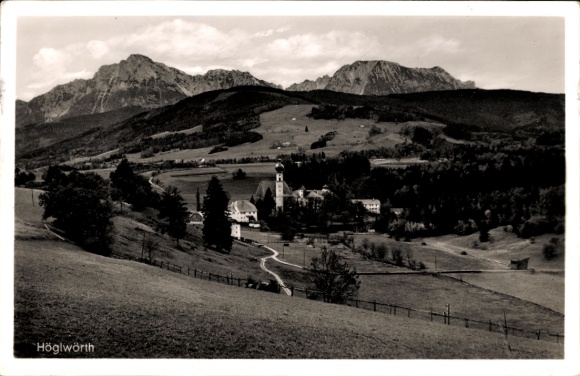 Postcard Högelwörth Höglwörth Anger in Rupertiwinkel Upper Bavaria, Panorama