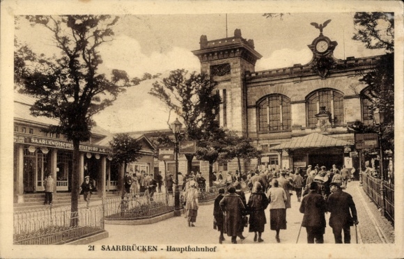 Ak Saarbrücken im Saarland, Hauptbahnhof