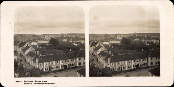 Stereo photo Sigulda Segewold Latvia, partial view