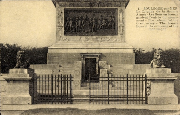 CPA Boulogne sur Mer Pas de Calais, La Colonne de la Grande Armée