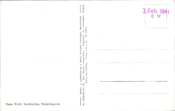 Postcard Marklkofen Lower Bavaria, aerial photograph