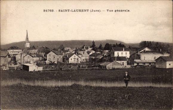 CPA Saint Laurent Jura, vue generale