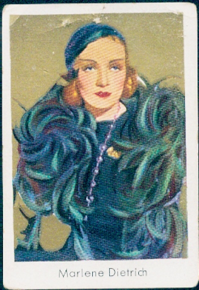 Salem Goldfilm trading card, picture no. 30, actress and singer Marlene Dietrich