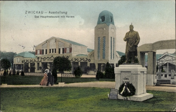 Ak Zwickau in Sachsen, Gewerbe- und Industrieausstellung 1906, Hauptrestaurant mit Variété