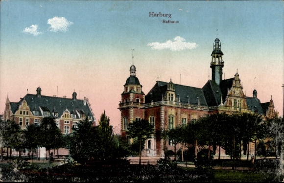 Ak Hamburg Harburg, Rathaus, Verwaltungsgebäude
