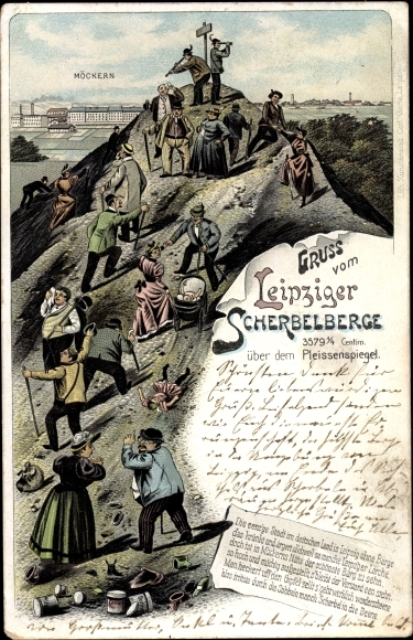 litho Möckern Leipzig in Saksen, Scherbelberg, klimpartij