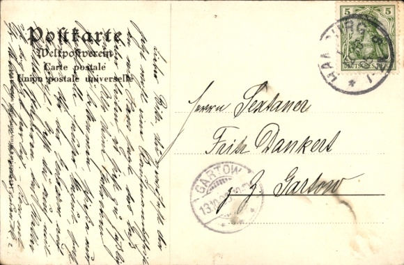 Postcard Hamburg Eimsbüttel Rotherbaum, Dammtorbahnhof