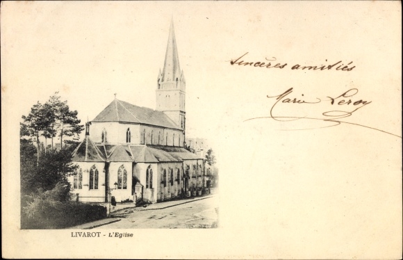 Ak Livarot Calvados, l'église