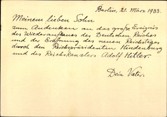 KP pocztowa Prezydent Rzeszy Paul von Hindenburg, portret