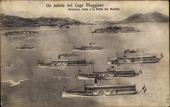 KP Pallanza Lago Maggiore Piemonte, Isole e la flotta del Battelli
