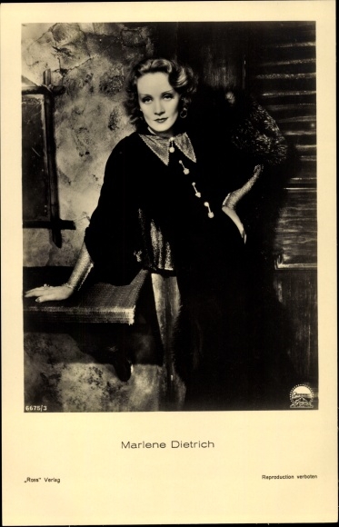 Actrice Marlene Dietrich, portret, Ross Verlag 6675/3
