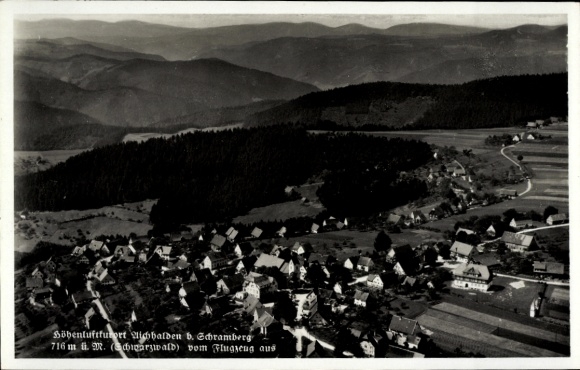 Ak Aichhalden im Schwarzwald, Fliegeraufnahme