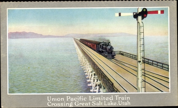 Briefkaart Salt Lake City Utah VS, Union Pacific Limited Trein