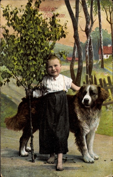 PC Happy Pentecost, St. Bernard, Girl, Young Tree