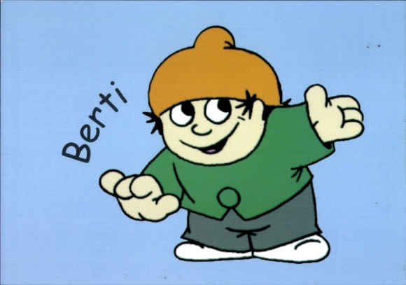 Postcard Mainzelmännchen, Berti