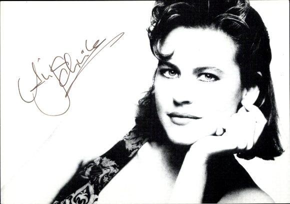 Postcard actress Anja Schüte, portrait, autograph