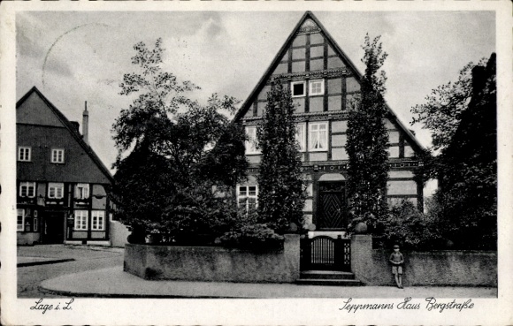 Ak Lage in Lippe, zicht op het huis van Seppmann in de Bergstraße