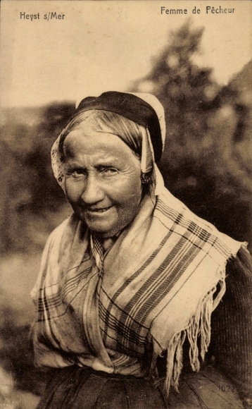 CPA Heyst sur Mer, Femme de Pêcheur