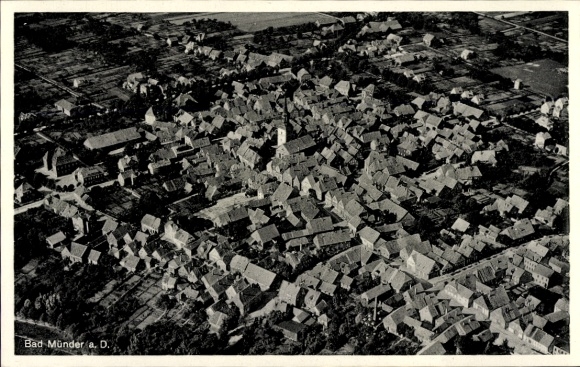 Postcard Bad Münder am Deister, aerial photograph