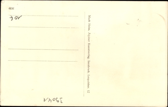Postcard Tirol, South Tyrol, Passo Brennero, Brenner Pass, border, boundary stone, barrier, customs officers