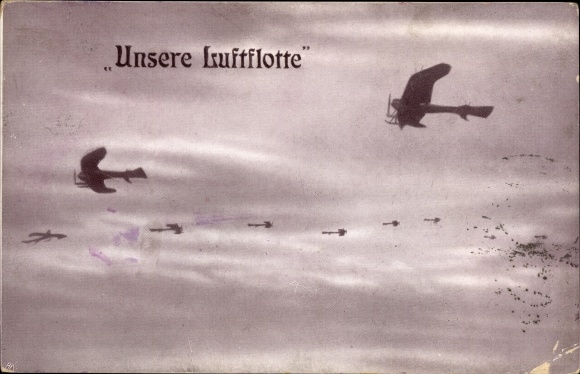 Postcard KuK Luftflotte, Rumpler Taube