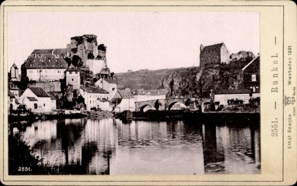 CdV Runkel an der Lahn, partial view, 1891