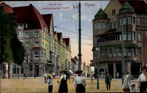 Postcard Essen in the Ruhr area, Rüttenscheider Stern