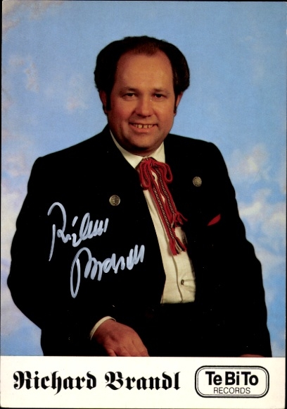 Photo singer Richard Brandl, autograph
