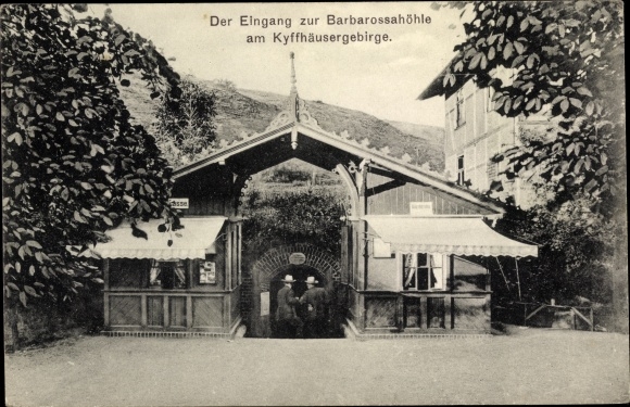 Ak Rottleben Kyffhäuserland in Thüringen, Gasthaus zur Barbarossahöhle