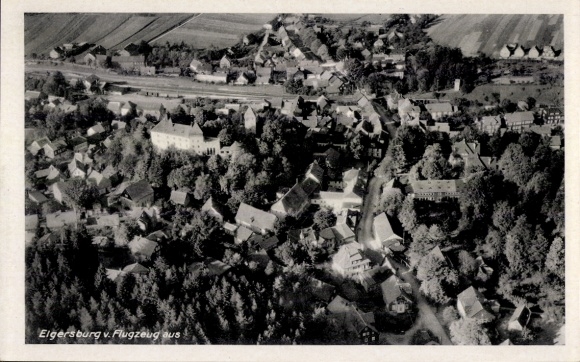 Postcard Elgersburg in Thuringia, aerial photograph