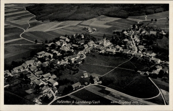 Postcard Hofstetten in Upper Bavaria, aerial photograph