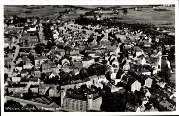 Ak Weiden in der Oberpfalz, luchtfoto