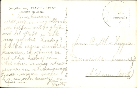 KP Bergen op Zoom North Brabant Holandia, Jeugdherberg Klavervelden