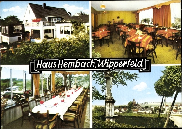 Ansichtkaart Wipperfeld Wipperfürth in de wijk Oberberg, huis Hembach, binnenaanzicht, lokaal gedeelte