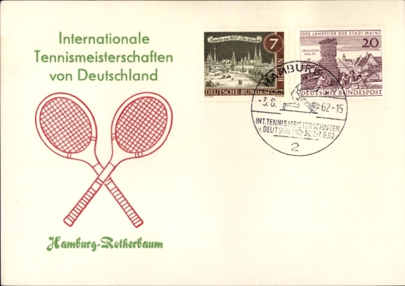 Ak Internationale Tennis-Meisterschaften von Deutschland, Hamburg Rotherbaum, 1962