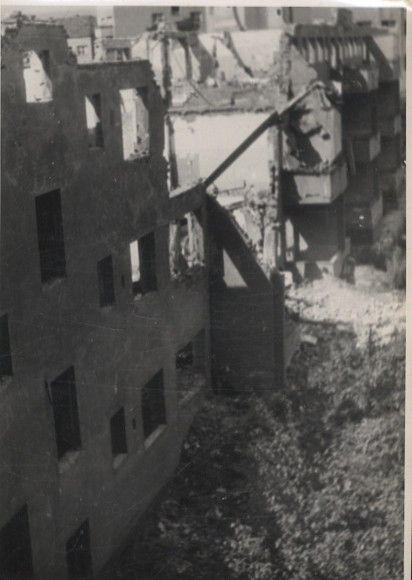 Original Fotos Berlin Tempelhof, Tankredstr. 2-10, Häuserruinen, um 1945/46, ca. 12x17 cm