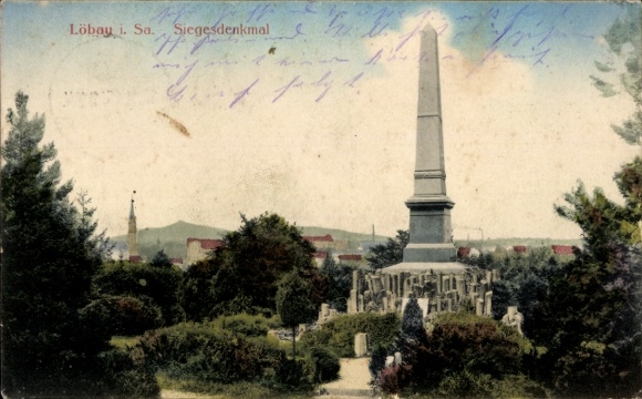 Ak Löbau in Sachsen, Siegesdenkmal
