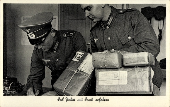 Wehrmacht coat of arms, The package received with thanks, Soldiers, Field post