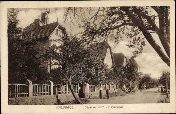 Postcard Waldbröl in the Oberberg district, road to Büscherhof